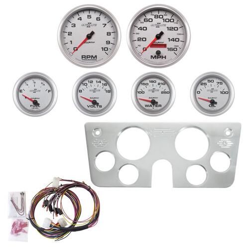 Autometer Direct Fit Dash Kit, Chevy Truck 67-72, 2 X 5", 4 X 2-5/8", Ultra-Lite Ii, Ultra-Lite Ii