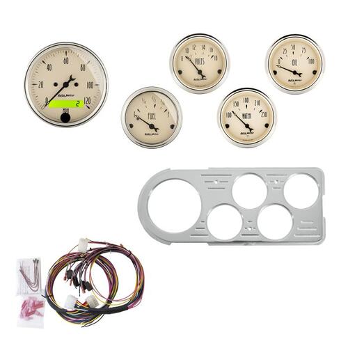 Autometer Direct Fit Dash Kit, Ford Truck 48-50, Mph/Fuel/Oilp/Wtmp/Bat, Ab, Antique Beige