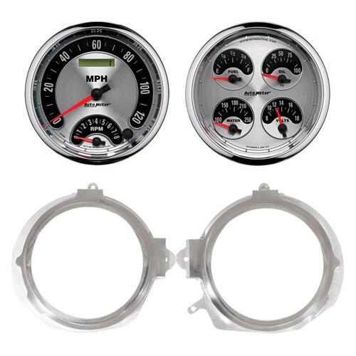 Autometer Direct Fit Dash Kit, 2 Pc, Camaro/Fbird 67-68, 2 X 5", American Muscle, American Muscle