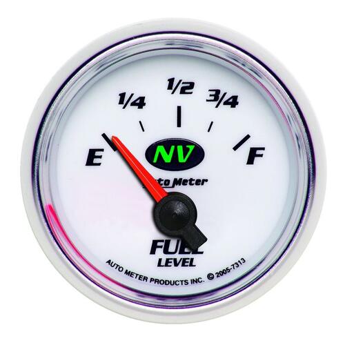 Autometer Gauge, Fuel Level, 2 1/16", 0Ωe To 90Ωf, Elec, Nv, Nv