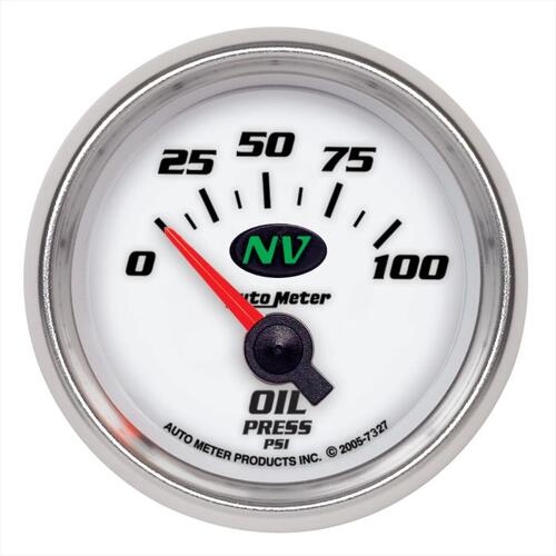 Autometer Gauge, Oil Pressure, 2 1/16", 100Psi, Electric, Nv, Nv