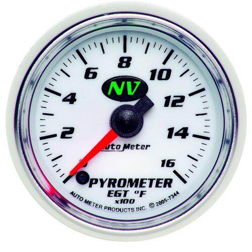 Autometer Gauge, Pyrometer (Egt), 2 1/16", 1600ºf, Digital Stepper Motor, Nv, Nv