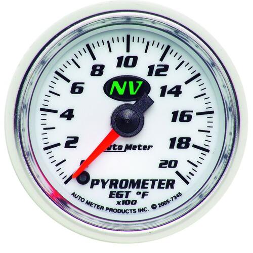 Autometer Gauge, Pyrometer (Egt), 2 1/16", 2000ºf, Digital Stepper Motor, Nv, Nv