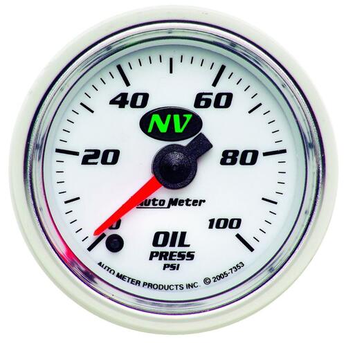 Autometer Gauge, Oil Pressure, 2 1/16", 100Psi, Digital Stepper Motor, Nv, Nv