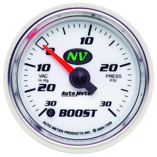 Autometer Gauge, Vac/Boost, 2 1/16", 30Inhg-30Psi, Digital Stepper Motor, Nv, Nv