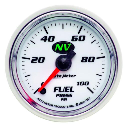 Autometer Gauge, Fuel Pressure, 2 1/16", 100Psi, Digital Stepper Motor, Nv, Nv