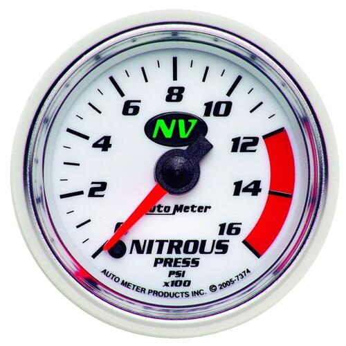 Autometer Gauge, Nitrous Pressure, 2 1/16", 1600Psi, Digital Stepper Motor, Nv, Nv