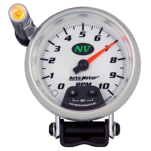 Autometer Gauge, Tachometer, 3 3/4", 10K Rpm, Pedestal W/ Ext. Quick-Lite, Nv, Nv
