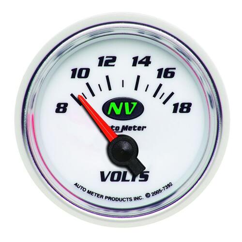 Autometer Gauge, Voltmeter, 2 1/16", 18V, Electric, Nv, Nv