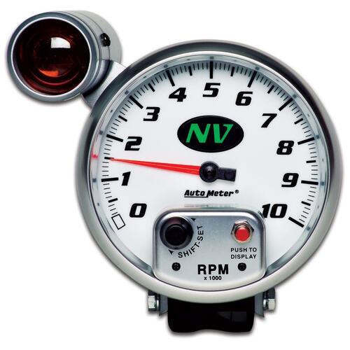 Autometer Gauge, Tachometer, 5", 10K Rpm, Pedestal W/ Ext. Shift-Lite, Nv, Nv