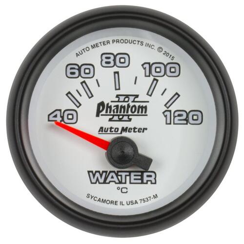 Autometer Gauge, Water Temp, 2 1/16", 40-120ºc, Electric, Phantom Ii, Phantom Ii