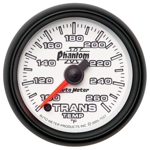 Autometer Gauge, Transmission Temp, 2 1/16", 100-260ºf, Digital Stepper Motor, Phantom Ii, Phantom I