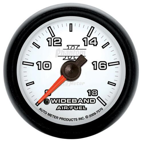 Autometer Gauge, Air/Fuel Ratio-Wideband, Analog, 2 1/16", 8:1-18:1, Stpr Mtr, Phantom Ii, Phantom I