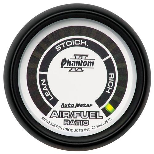 Autometer Gauge, Air/Fuel Ratio-Narrowband, 2 1/16", Lean-Rich, Led Array, Phantom Ii, Phantom Ii