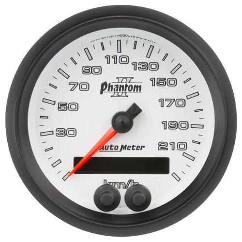 Autometer Gauge, Speedometer, 3 3/8", 225Km/H, Gps, Phantom Ii, Phantom Ii