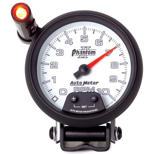 Autometer Gauge, Tachometer, 3 3/4", 10K Rpm, Pedestal W/ Ext. Quick-Lite, Phantom Ii, Phantom Ii