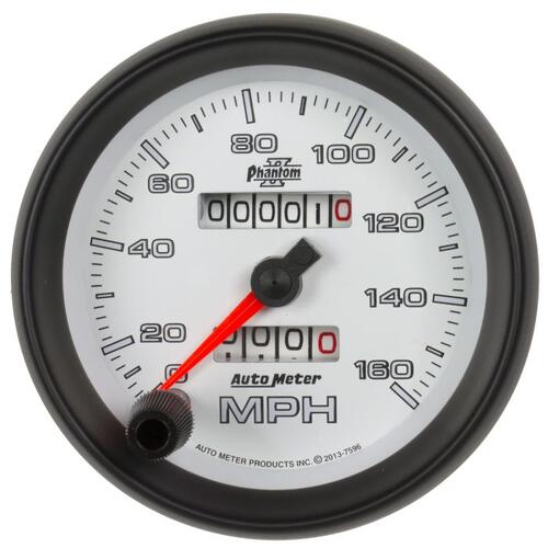 Autometer Gauge, Speedometer, 3 3/8", 160Mph, Mechanical, Phantom Ii, Phantom Ii