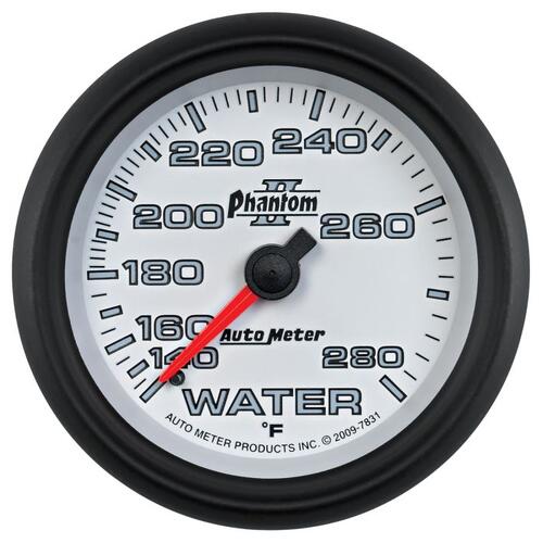 Autometer Gauge, Water Temp, 2 5/8", 140-280ºf, Mechanical, Phantom Ii, Phantom Ii