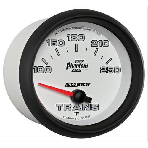 Autometer Gauge, Phantom II, Transmission Temperature, 100-250 Degrees F, 2 5/8 in., Analog, Electrical, EachIC, PHANTOM II