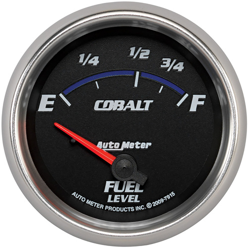 Autometer Gauge, Cobalt, Fuel Level, 2 5/8 in., 73-10 Ohms, Electrical, Analog, Each