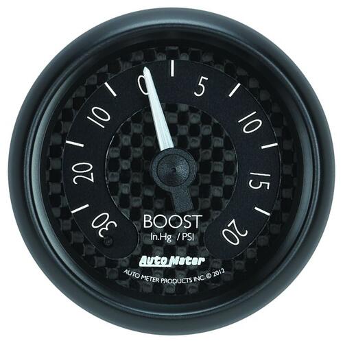 Autometer Gauge, Vac/Boost, 2 1/16", 30Inhg-20Psi, Mechanical, Gt, Gt