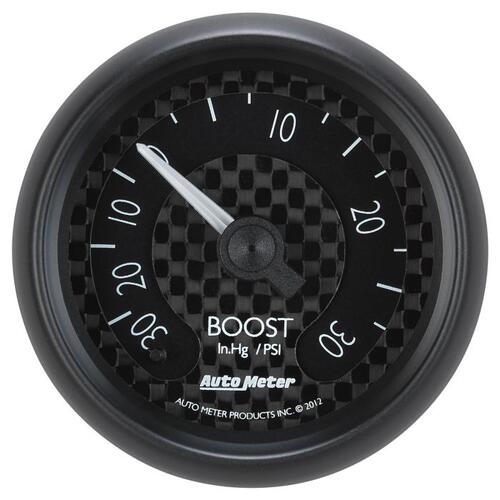 Autometer Gauge, Vac/Boost, 2 1/16", 30Inhg-30Psi, Mechanical, Gt, Gt