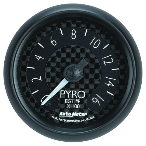 Autometer Gauge, Pyrometer (Egt), 2 1/16", 1600ºf, Digital Stepper Motor, Gt, Gt