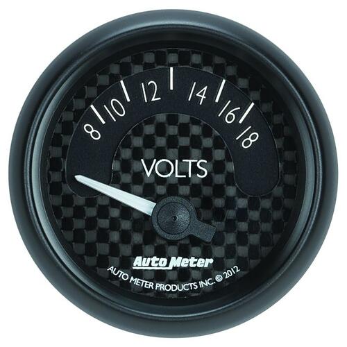 Autometer Gauge, Voltmeter, 2 1/16", 18V, Elec, Gt, Gt