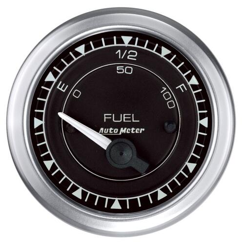 Autometer Gauge, Fuel Level, 2 1/16", 0Ωe To 90Ωf, Elec,  Chrono, Chrono