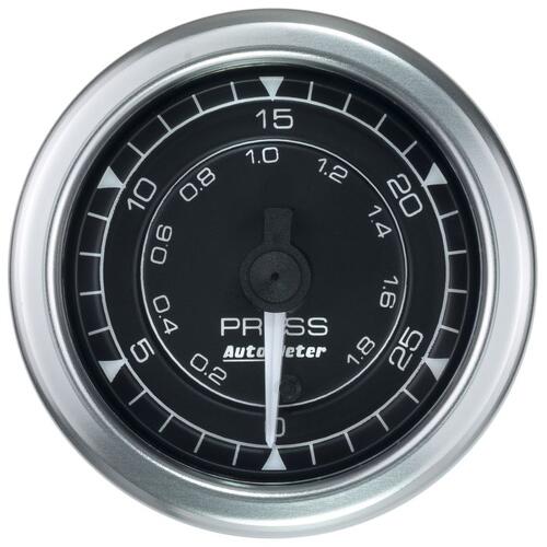 Autometer Gauge, Pressure, 2 1/16", 30Psi, Digital Stepper Motor, Chrono, Chrono