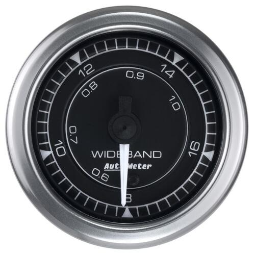 Autometer Gauge, Air/Fuel Ratio-Wideband, Analog, 2 1/16", 8:1-18:1, Stepper Motor, Chrono, Chrono
