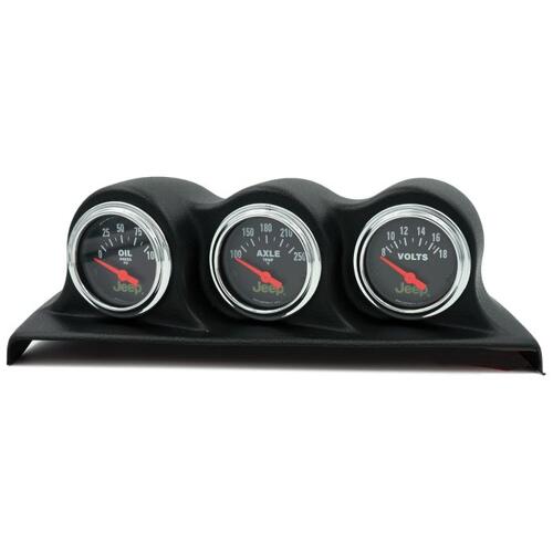 Autometer Gauge Kit, 3 Pc, Wrangler (Jk) 07-10, Oil Psi/Axle Temp/Volt, Jeep