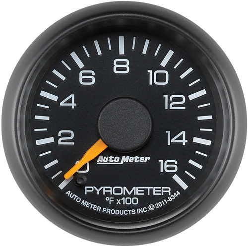 Autometer Gauge, Factory Match, Pyrometer (EGT), 2 1/16 in., 1600 Degrees F, Stepper Motor, GM, Each
