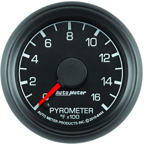 Autometer Gauge, Factory Match, Pyrometer (EGT), 2 1/16 in., 1600 Degrees F, Stepper Motor, For Ford, Analog, Each