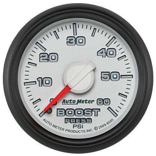 Autometer Gauge, Boost, 2 1/16", 60Psi, Mechanical, Ram Gen 3 Factory Match, Gen 3 Dodge Factory Mat