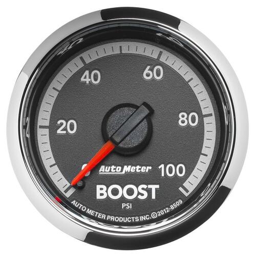 Autometer Gauge, Boost, 2 1/16", 100Psi, Mechanical, Ram Gen 4 Factory Match, Gen 4 Dodge Factory Ma
