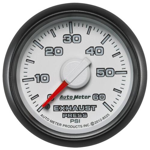Autometer Gauge, Exhaust Press., 2 1/16", 60Psi, Mechanical, Ram Gen 3 Factory Match, Gen 3 Dodge Fa