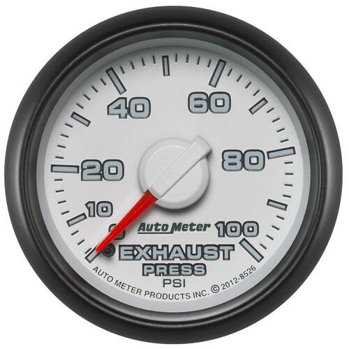 Autometer Gauge, Exhaust Press., 2 1/16", 100Psi, Mechanical, Ram Gen 3 Factory Match, Gen 3 Dodge F