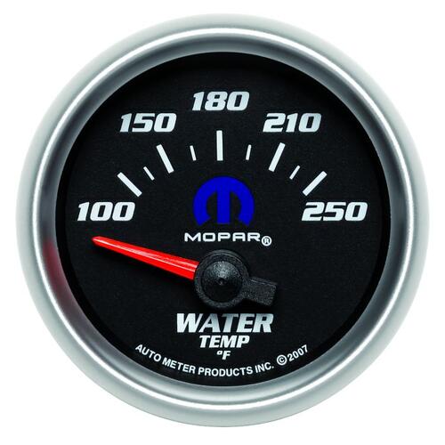 Autometer Gauge, Water Temp, 2 1/16", 100-250ºf, Electric, Black, Mopar, Mopar