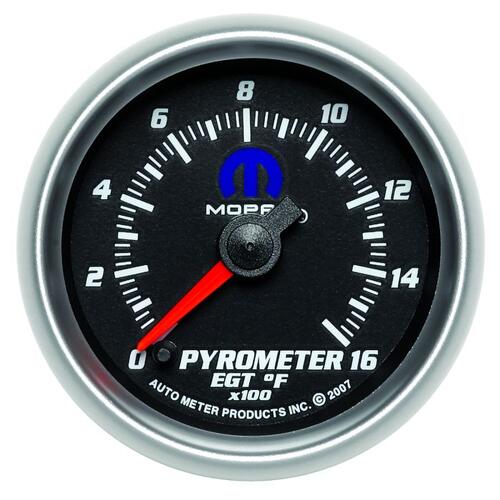 Autometer Gauge, Pyrometer (Egt), 2 1/16", 1600ºf, Digital Stepper Motor, Black, Mopar, Mopar