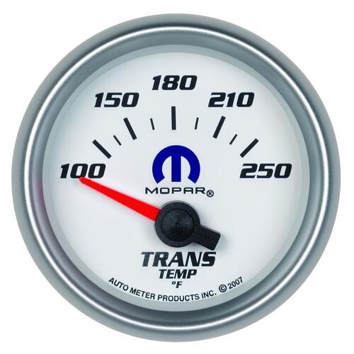 Autometer Gauge, Transmission Temp, 2 1/16", 100-250ºf, Electric, White, Mopar, Mopar