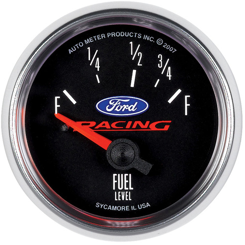 Autometer Gauge, For Ford Racing, Fuel Level, 2 1/16 in., 73-10 Ohms, Electrical, Each
