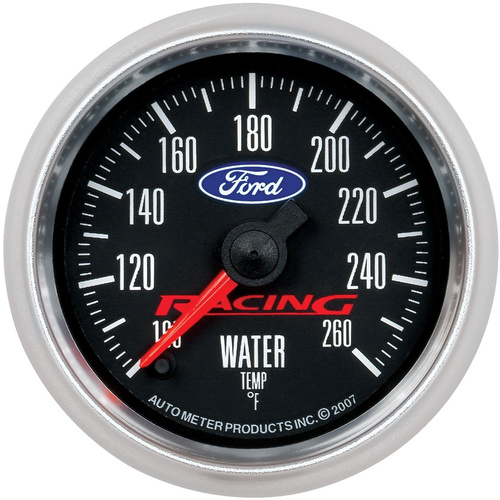Autometer Gauge, For Ford Racing, Water Temperature, 2 1/16 in., 100-260 Degrees F, Digital Stepper Motor, Each