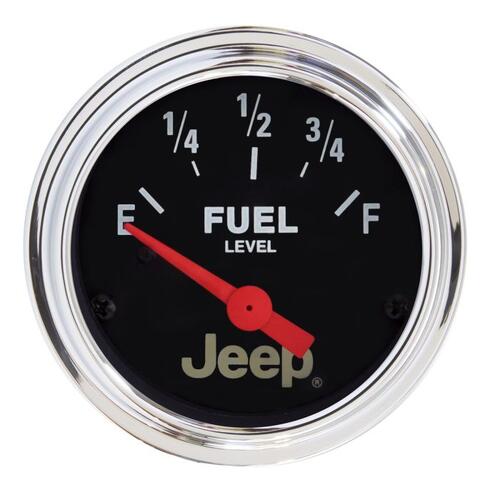 Autometer Gauge, Fuel Level, 2 1/16", 0Ωe To 90Ωf, Elec, Jeep, Jeep