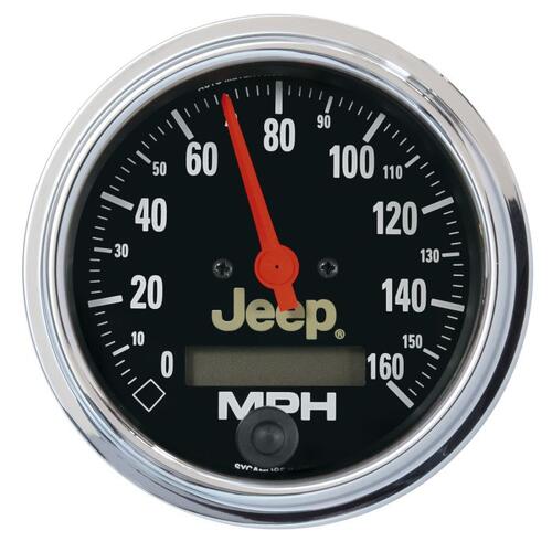 Autometer Gauge, Speedometer, 3 3/8", 160Mph, Elec. Programmable, Jeep, Jeep