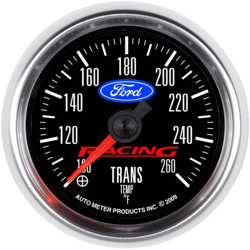 Autometer Gauge, For Ford Racing, Transmission Temperature, 2 1/16 in., 100-260 Degrees F, Digital Stepper Motor, Each