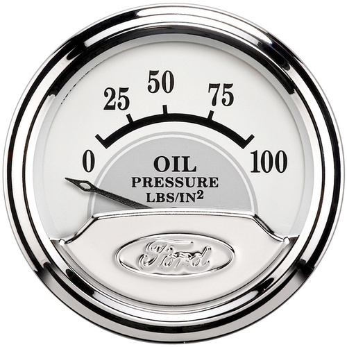 Autometer Gauge, For Ford Masterpiece, Oil Pressure, 2 1/16 in., 100psi, Electrical, Analog, Each
