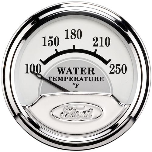 Autometer Gauge, For Ford Masterpiece, Water Temperature, 2 1/16 in., 100-250 Degrees F, Electrical, Analog, Each