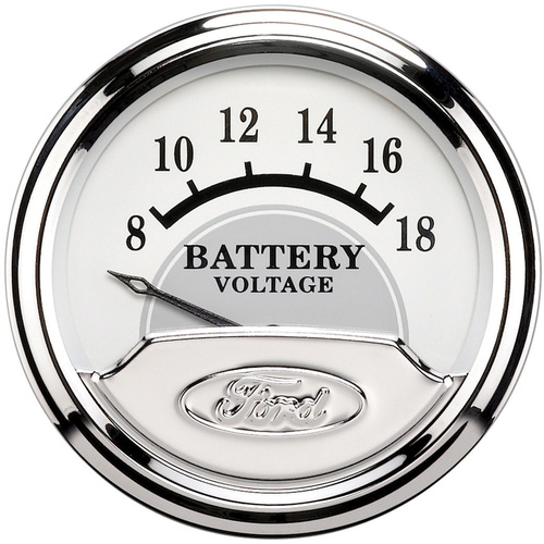 Autometer Gauge, For Ford Masterpiece, Voltmeter, 2 1/16 in., 18V, Electrical, Analog, Each