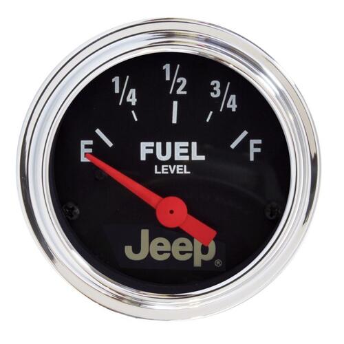 Autometer Gauge, Fuel Level, 2 1/16", 73Ωe To 10Ωf, Elec, Jeep, Jeep